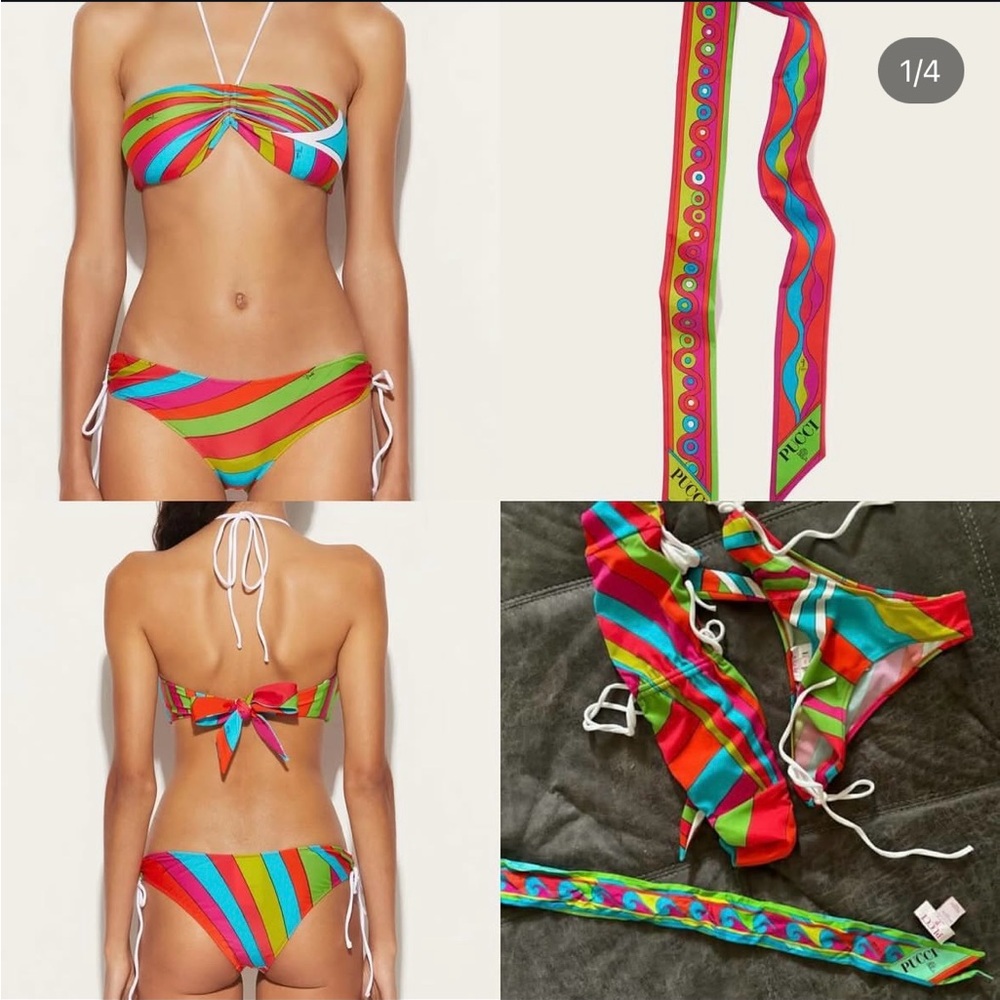 Authentic Pucci bathing suit plus scarf